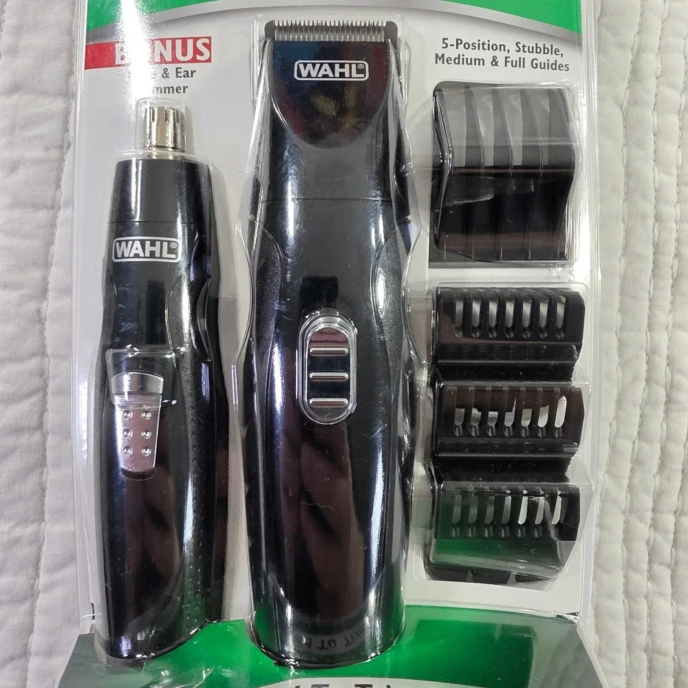 Wahl Beard Mustache Rechargeable Trimmer Nose Ear Hair Grooming Kit NWT 9916-817
